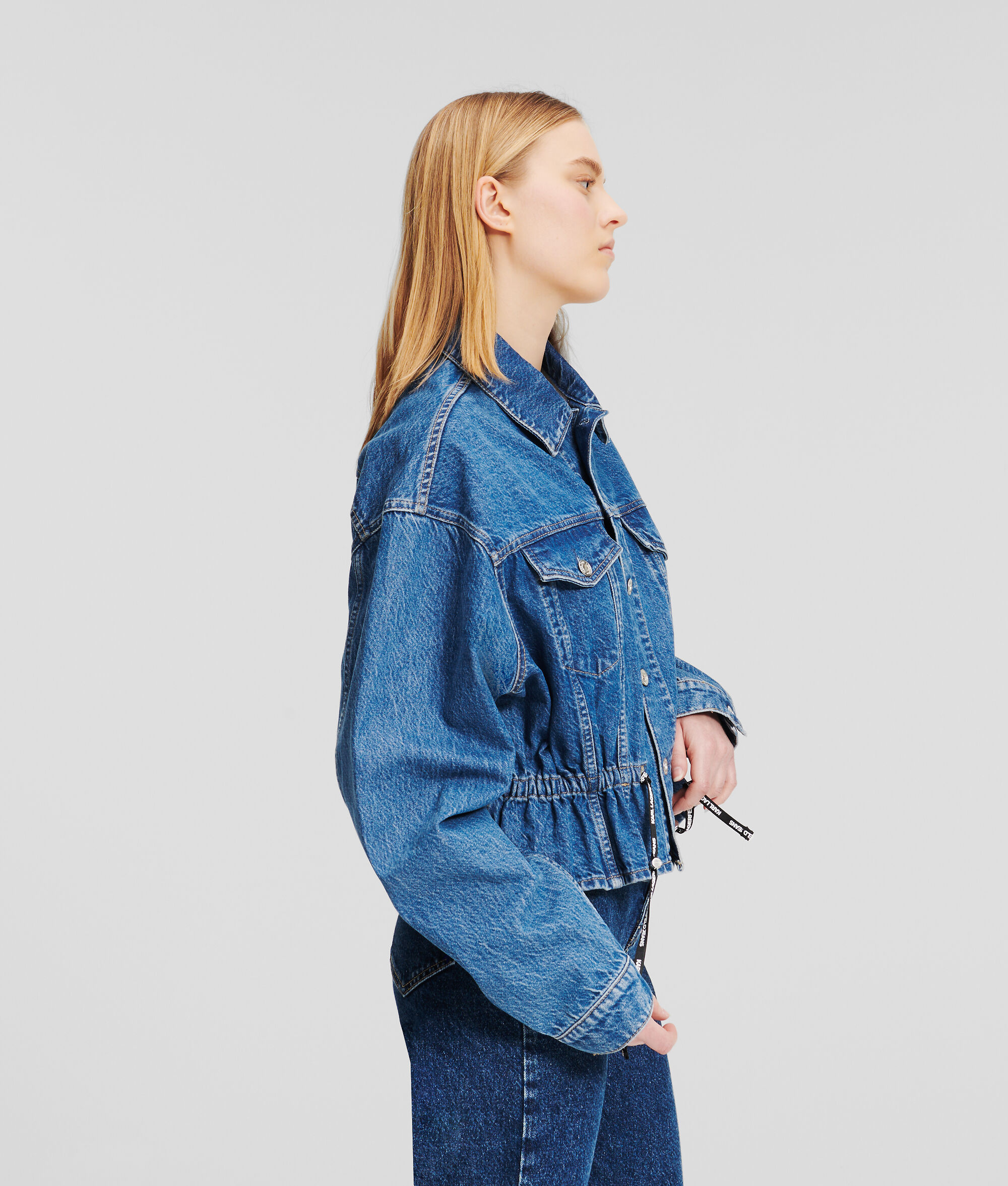 (image for) Charming KLJ Tie Waist Denim Jacket